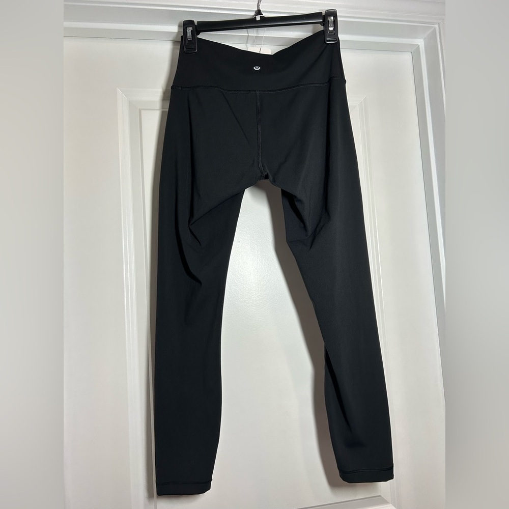 Lululemon Athletica Black Wunder Under Leggings with High-Rise Fit-25"